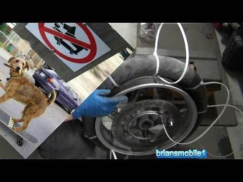 Zip Tie Motorcycle Tire Swap Method