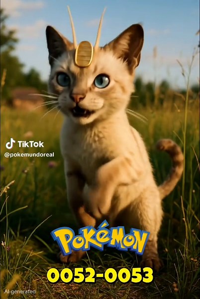 Pokémon en la vida real: Meowth y sus evoluciones