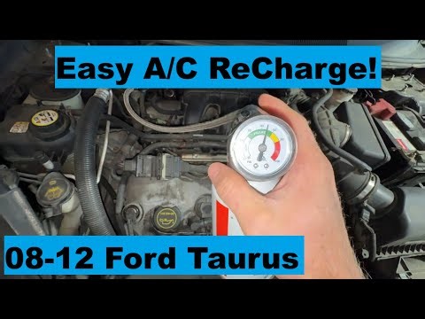 How to ReCharge AC Ford Taurus Lincoln MKZ 08 09 10 11 12 2008 2009 2010 2011 2012