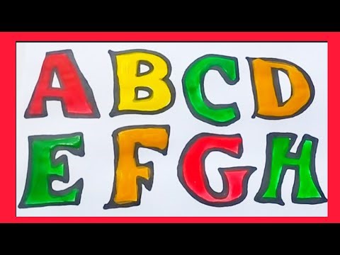 ABCD Drawing & colors for kids 🌈|| abcd Phonics sounds great || easy hacks for beginners