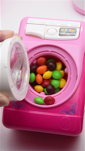 Fill Up With Candies & Pink Washing Machine Kitchen Appliance Shop Play House ASMR #toys #unboxing