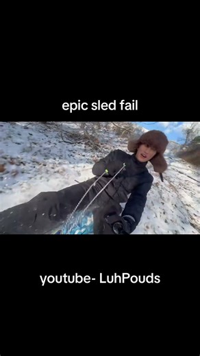 epic sled fail #christmas #sledding #viral