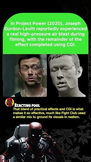 In Project Power (2020), Joseph Gordon-Levitt reportedly experienceda real high-pressure air