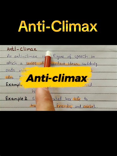 Anti-Climax Explained | Definition & Easy Examples Follow my YouTube channel English on a Page. 🎥 Link is in Bio. 🔗 #englishonapage #figuresofspeech #anticlimax #englishgrammar #literarydevices