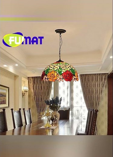 Tiffany Sunflower Pendant Light Kitchen Island 12 Inch Colored Glass Pendant Light
