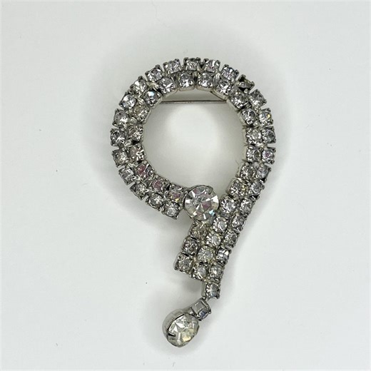 Vintage Crystal Brooch - Etsy
