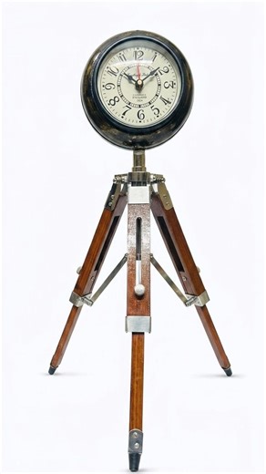 Handcrafted Nautical Tripod Table Clock – Cambridge 1924 Style, Wooden Stand Timepiece - Etsy