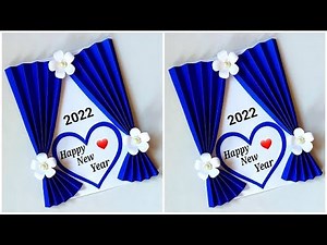 Happy New year card making 2022 / DIY New year card ideas / Easy and beautiful card for New year