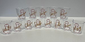 Personalised Willy Hen Do Plastic Shot Glasses Hen Party Bride Tribe I Do Crew Hen Night - Etsy UK