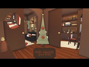 Cozy Warm Christmas Tiny Home Speed Build 🎁 Roblox Adopt Me!