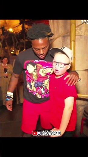 IShowSpeed walked in and the wheelchair kid forgot he couldn’t walk 😭 #fyp #speed #awezchaitrend