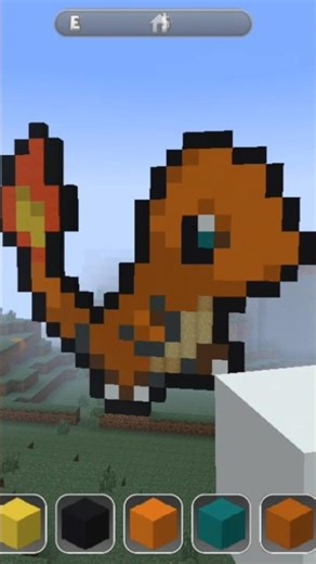 I made charmander in Minecraft #gaming