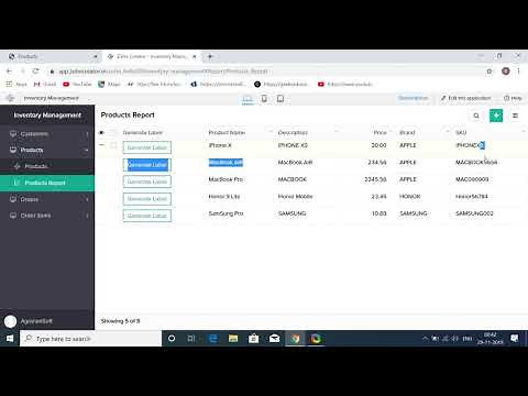 Product Labels in Zoho