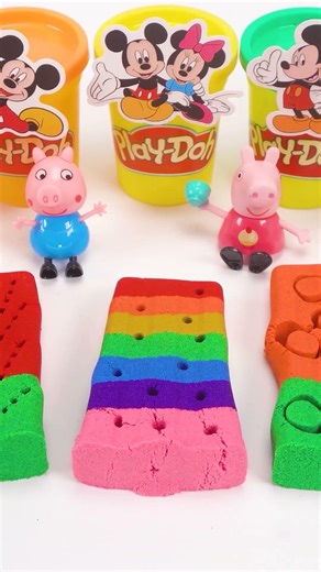 How to Make Rainbow Kinetic Sand Ice Cream Popsicles & Cutting ASMR PlayDoh 🌈 LaLa Cutting Sand