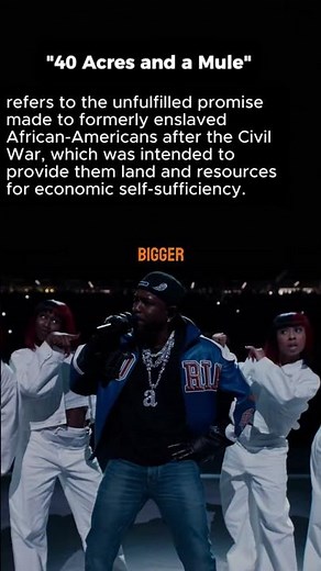 40 Acres and a Mule Explained | Kendrick at Super Bowl #superbowl #kendricklamar