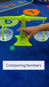 Looking for a low-prep, hands-on math game? We love how @pearlsandwisdom used the Nestable Pan Balance to introduce number comparison! Simply partner up and roll the dice, add cubes to your side of the scale, and adjust the slider to show whether the quantities are great than, less than, or equal! https://bit.ly/h2mnestablepanbalance | Hand2mind