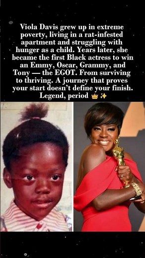 Viola Davis From Poverty to EGOT — History in the Making 🏆🎭 #ViolaDavis #EGOT