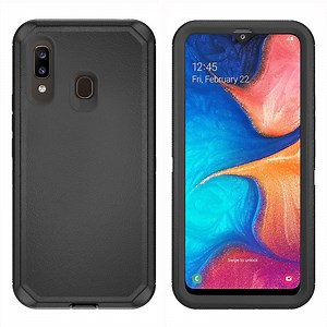 Compatible with Samsung Galaxy A20 A30 A50 Phone Case Hybrid Rugged Shockproof Hard Protective Drop Proof Full Body Heavy Duty Mobile Cell Cover for M10s A50S A30S A 30 50 50S 30S 20A Women Men Black