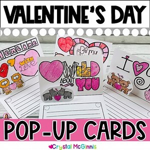 Valentine Pop Up Cards | Valentine's Day Writing Activity | Valentine's Day Card