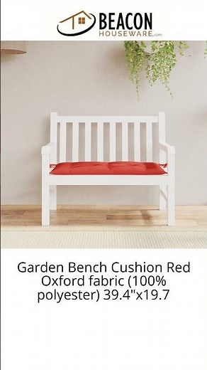 Garden Bench Cushion Red OXford fabric (100% polyester) 39.4"X19.7