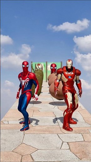 GTA V New Build a Queen Run Spider-man vs Ironman Funny Epic Challenge! #spiderman #funny