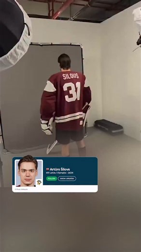 Artūrs Šilovs giving major work-from-home vibes.🤣 #Hockey #EliteProspects #Latvia #Olympics | Eliteprospects.com