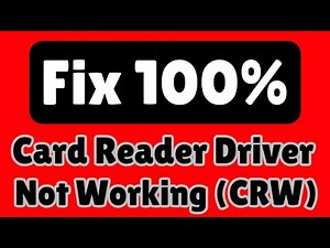 ''USB 2.0 CRW DRIVER'' FIXING | CARD READER NOT WORKING