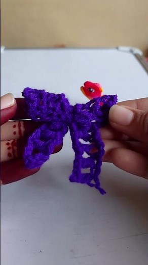 How To Make a Crochet Bow 🎀| Easy Beginner Tutorial Step by Step #crochetbow #shortsfeed #bebot #diy