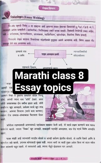 Class 8 marathi essay topics maharashtra state board @swaranotes