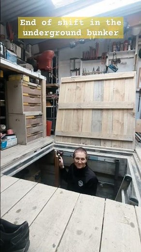 I built myself an elevator in my underground bunker build #bunker #shtf #bombshelter #prepper