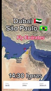 3.4M views · 10K reactions | Dubai - São Paulo ✈️ Fly Emirates | Flight and routes Every day | Facebook