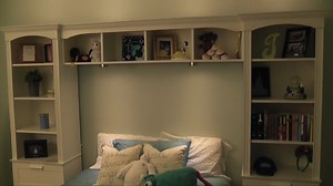 Dad builds his own version of a very expensive bed using IKEA bookcases. See https://handydad.tv/ikea-hack-bed-bridge-bookcase for details. | Handy Dad TV