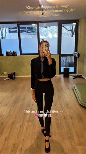 Call me basic, idc 🥰😝💞 #pilates #pilatesworkout #pilatesandmatcha