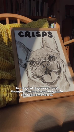 Dog art saves the world 🌍 . #dogart #dogartist #lovedogs
