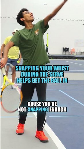 Tennis Tip: Snap your wrist on the Serve #tennis #coaching #tips