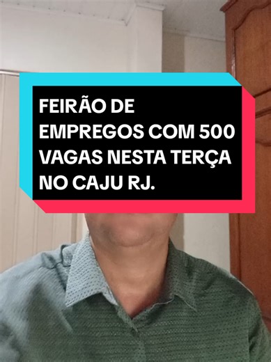 Feirão de empregos no Caju nesta terça das 09h às 15h com 500 VAGAS para emprego, jovem aprendiz e estágio. Emissão da nova identidade e certidões! #emprego #empregodossonhos #trabalho #vagas @SeuEmpregoRJ @SeuEmpregoRJ @SeuEmpregoRJ