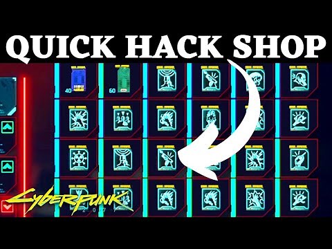Cyberpunk 2077 QUICK HACKS SHOP LOCATION WHERE TO BUY QUICK HACKS + QUICK HACK COMPONENTS CRAFTING ⚡