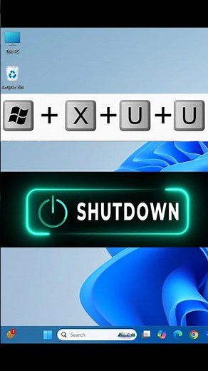 Shut down Shortcut for Windows PC | Shutdown Tips #shorts