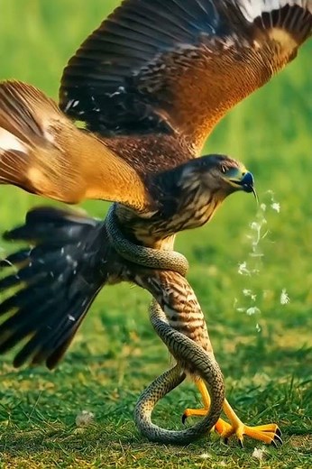 Hawk vs Snake Battle 🪶 Feathers Everywhere | Real Wildlife Fight
