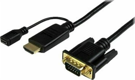 StarTech Cable HDMI male - VGA male / micro USB Male 2m Μαύρο HD2VGAMM6