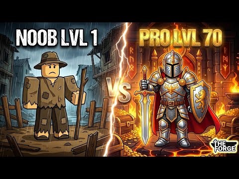 FROM LEVEL 1 TO PRO! LEVEL 70! The Secret to Fast Leveling in The Forge Roblox (FORGE)