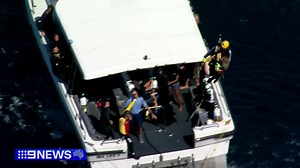 14K views · 125 reactions | There was a complex mission off Manly today, with a distressed scuba diver plucked from the water and onto a boat before being winched to a rescue helicopter. #9News | 9 News Sydney | Facebook