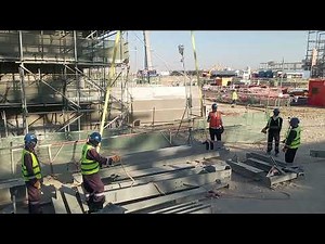 Assemble of Structural steel #pipe rack construction #petrochemical Plant