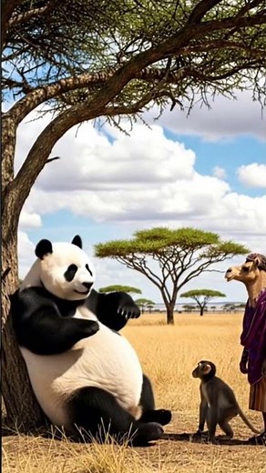 Monkey Throws Rock, Panda Vomits Lion Cub #animals #animalintelligence #shorts #wildlife