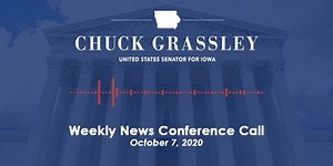 This time next week, Senate Judiciary Committee will be questioning Judge Barrett for her nomination to #SCOTUS. Senator Grassley looks forward to discussing her judicial philosophy. But, we should all expect to hear excuse after excuse from Democrats on why we shouldn’t proceed. | Senator Chuck Grassley