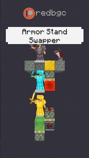 Easiest #Redstone Armor Stand Swapper in #Minecraft Bedrock! #minecraftmemes #gaming #shorts