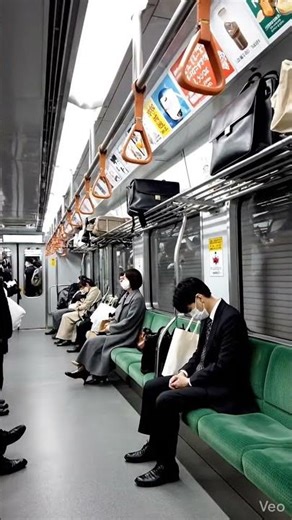 🚇😵 Tokyo Subway Morning Rush! #Shorts #Tokyo #CityLife
