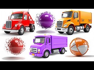 Colorful Trucks Song! Learn Colors with Big Trucks for Kids | Best Learning Video for Toddlers