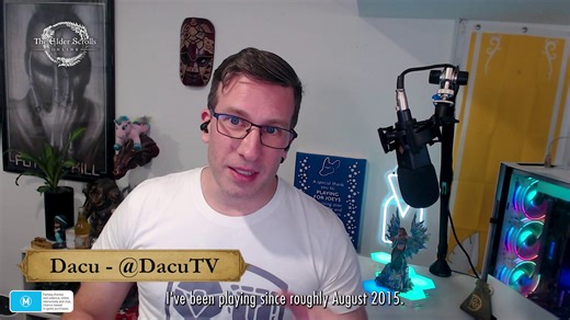 "My favourite part is the people."❤️ DacuTV shares his incredible #ESO journey which started all the way back in 2015! A shoutout also to the incredible #ESOFam community who take part every year in Playing For Joeys which has raised over $120,000 for Make-A-Wish! #YouBelongHere You can visit Dacu's channels below 👇 ✨https://www.twitch.tv/dacutv ✨https://x.com/DacuTESO ✨https://dacu.com.au/ | The Elder Scrolls Online