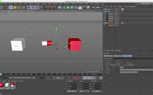 C4D吸附增强插件Hantmade Magnets教程